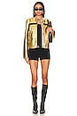 view 5 of 5 x REVOLVE x We The Free FAST LANE METALLIC Faux Leather Jacket in GOLD RUSH