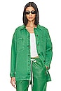 view 1 of 4 x We The Free Madison City Twill Jacket In Kelly Green in Kelly Green