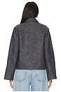 view 4 of 5 BLOUSON IMITATION CUIR BLAIR in Charcoal Combo