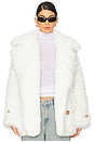 view 1 of 5 Sophie Faux Fur Peacoat in Blanc De Blanc