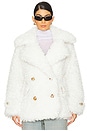 view 2 of 5 Sophie Faux Fur Peacoat in Blanc De Blanc