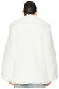 view 4 of 5 Sophie Faux Fur Peacoat in Blanc De Blanc