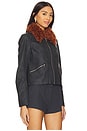 view 3 of 5 x REVOLVE Jayce Faux Leather Jacket With Faux Fur Trim in Black Combo
