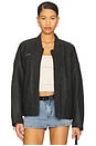 view 1 of 5 x We The Free Vinny Faux Bomber In Black in Black