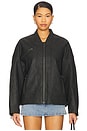 view 2 of 5 x We The Free Vinny Faux Bomber In Black in Black