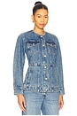 view 2 of 4 x We The Free Lula Denim Jacket In River Blues in River Blues