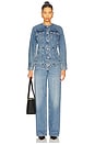 view 4 of 4 x We The Free Lula Denim Jacket In River Blues in River Blues