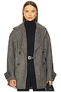 view 1 of 6 Ari Wool Peacoat in Black