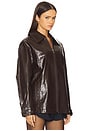 view 2 of 4 Sloane Faux Leather Jacket in Chocolate