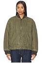 view 2 of 5 x We The Free Jax Washed Bomber In Olive in Olive