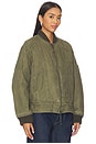 view 3 of 5 x We The Free Jax Washed Bomber In Olive in Olive