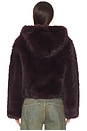 view 4 of 5 Louder Please Faux Fur Jacket in Grape