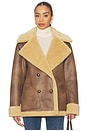 view 1 of 5 x We The Free Mari Reversible Coat In Tan Cream Combo in Tan Cream Combo