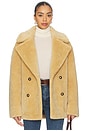 view 2 of 5 x We The Free Mari Reversible Coat In Tan Cream Combo in Tan Cream Combo