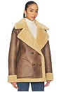 view 4 of 5 x We The Free Mari Reversible Coat In Tan Cream Combo in Tan Cream Combo