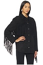 view 3 of 5 x REVOLVE Fringe Out Faux Suede Shacket in Black