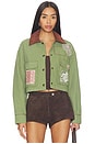 view 1 of 6 x We The Free Martha Workwear Appliques Jacket in Callisto Green
