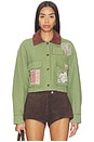 view 2 of 6 x We The Free Martha Workwear Appliques Jacket in Callisto Green