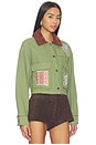 view 3 of 6 x We The Free Martha Workwear Appliques Jacket in Callisto Green