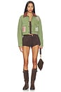 view 5 of 6 x We The Free Martha Workwear Appliques Jacket in Callisto Green
