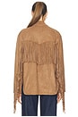 view 3 of 4 FRINGE OUT 인조 스웨이드 샤켓 in Toasted Coconut