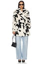 view 2 of 4 x REVOLVE Jade Cow Fur Coat in Black & White