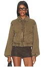 view 2 of 5 CHAQUETA LAVADA BIRDIE  in Olive Green