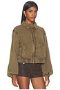 view 3 of 5 CHAQUETA LAVADA BIRDIE  in Olive Green
