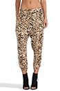 view 1 of 8 Cheetah Twisted Harem Pant in Natural Combo