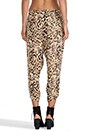 view 3 of 8 Cheetah Twisted Harem Pant in Natural Combo
