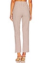 view 3 of 4 Kate Plaid Straight Leg Pant in Brown & White