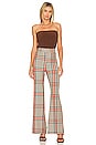 view 4 of 4 Plaid Jules Pant in Rust Combo