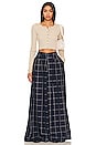 view 4 of 4 FREE PEOPLE DANCE AT DUSK WIDE LEG 팬츠 in Navy Combo