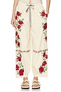 view 1 of 4 Rosalia Embroidered Pant in Birch Combo
