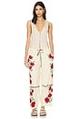 view 4 of 4 Rosalia Embroidered Pant in Birch Combo