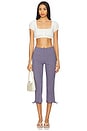 view 5 of 6 Feeling Flirty Slim Capri Pant in Navy Combo