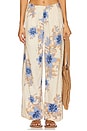 view 1 of 6 Days End Printed Linen Pull On Pant in Ivory Combo Floral