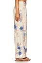view 3 of 6 Days End Printed Linen Pull On Pant in Ivory Combo Floral