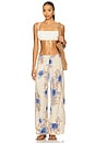 view 5 of 6 Days End Printed Linen Pull On Pant in Ivory Combo Floral