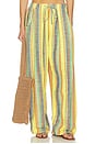 view 1 of 6 Chambers Laid Back Stripe Pant in Butter Yellow Combo