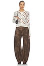 view 6 of 6 x We The Free Spotlight Faux Trouser in Chocolate Brown
