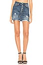 view 1 of 4 Denim A-Line Mini Skirt in Dark Denim