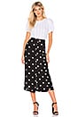view 4 of 4 JUPE MIDI RETRO LOVE in Black & White Combo