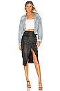 view 4 of 4 Whitney Vegan Leather Pencil Skirt in Black