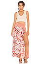 view 4 of 4 Turning Tide Printed Sarong in Vintage Red Combo