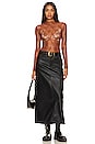 view 4 of 4 City Slicker Faux Leather Maxi Skirt In Black in Black