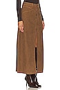 view 2 of 4 Come As You Are Cord Maxi Skirt in Chocolate