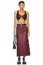 view 5 of 5 x We The Free City Slicker Leather Maxi Skirt in Red Jasper