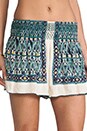 view 5 of 7 Smocked Waist Skort in Ash Combo