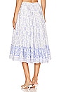 view 3 of 4 Full Swing Printed Midi Skirt in Blue Heron Combo